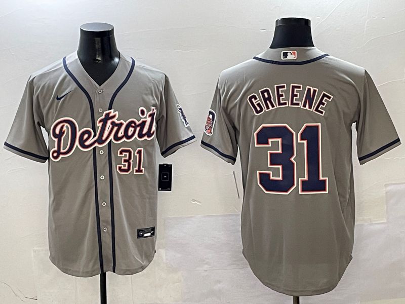 Men Detroit Tigers #31 Greene Grey Game 2025 Nike MLB Jersey style 1